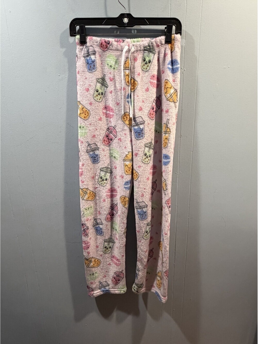 Womens Unbranded Plush Lounge Pants Size Small Pink
